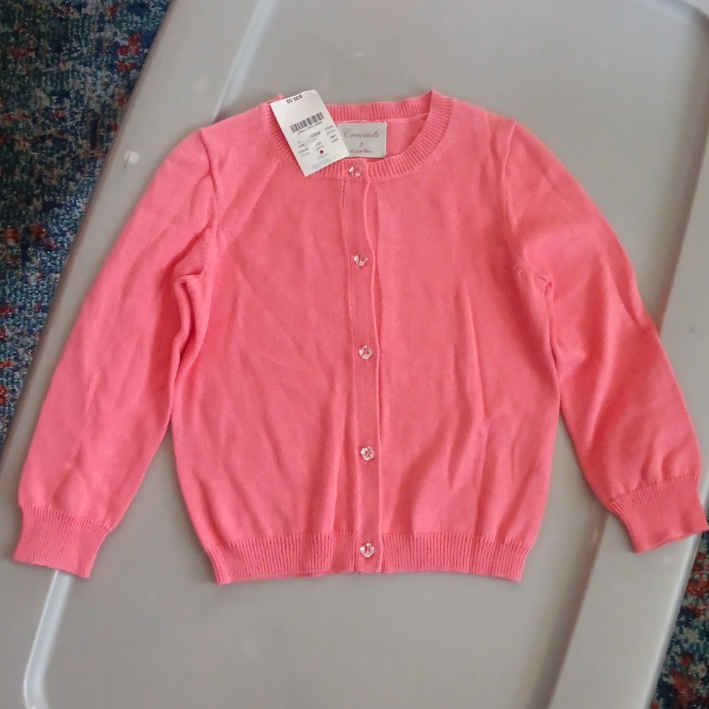 Crewcuts peach cardigan with fancy buttons